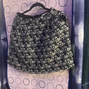 Alice + Olivia Black and White Mini Skirt